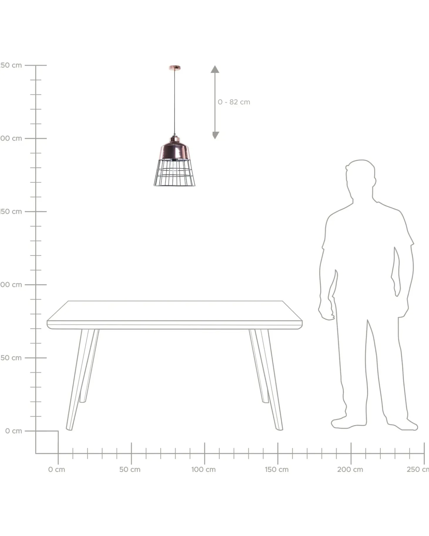 Discount Lampa wisząca MONTE Metal Miedziany Wszystkie Lampy|Lampy Wiszące