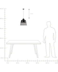 Lampa wisząca MUGA Metal Czarny Wszystkie Lampy|Lampy Wiszące