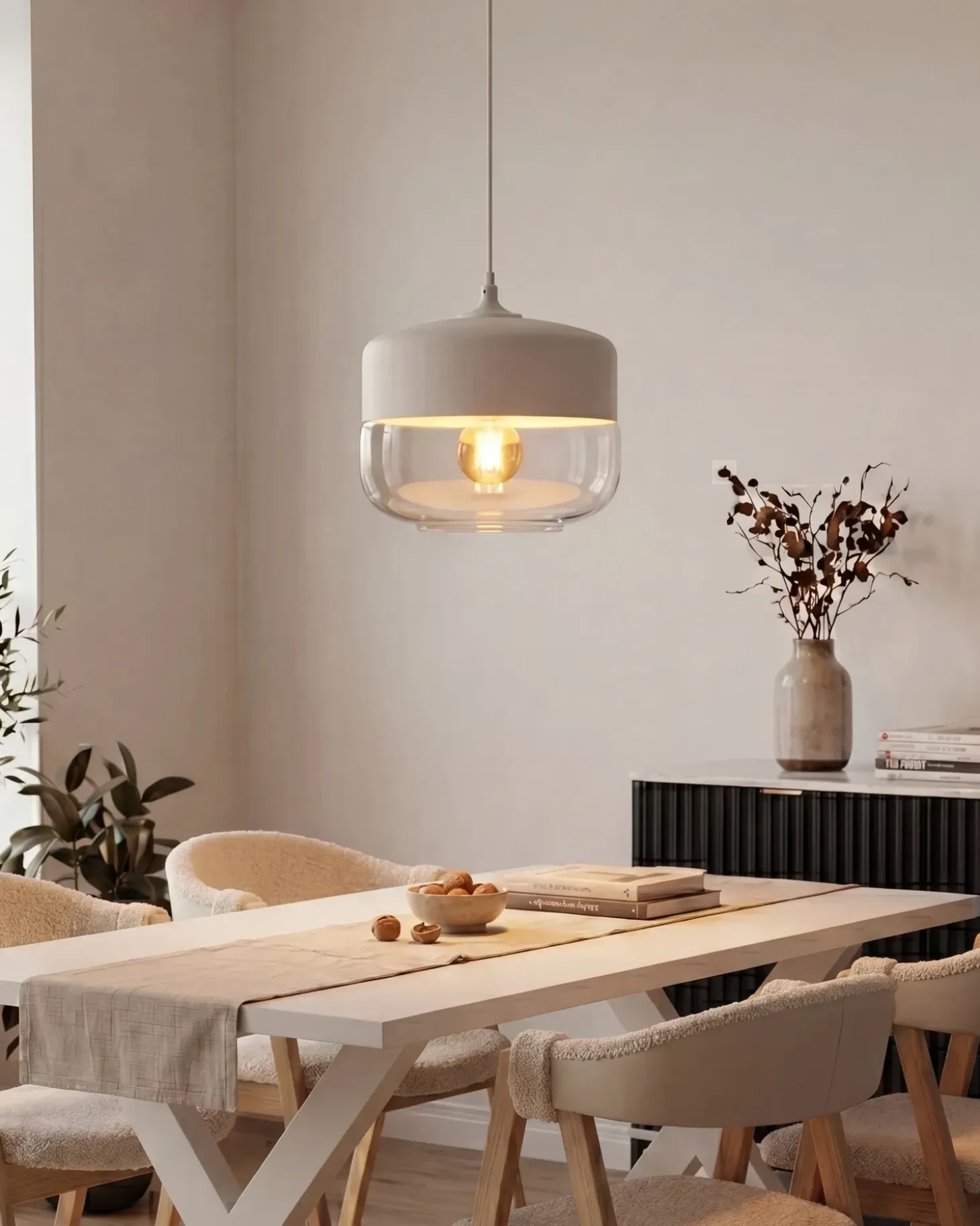 Hot Lampa wisząca MURRAY Szkło Biały Wszystkie Lampy|Lampy Wiszące