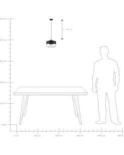 Lampa wisząca MURRAY Szkło Czarny Wszystkie Lampy|Lampy Wiszące