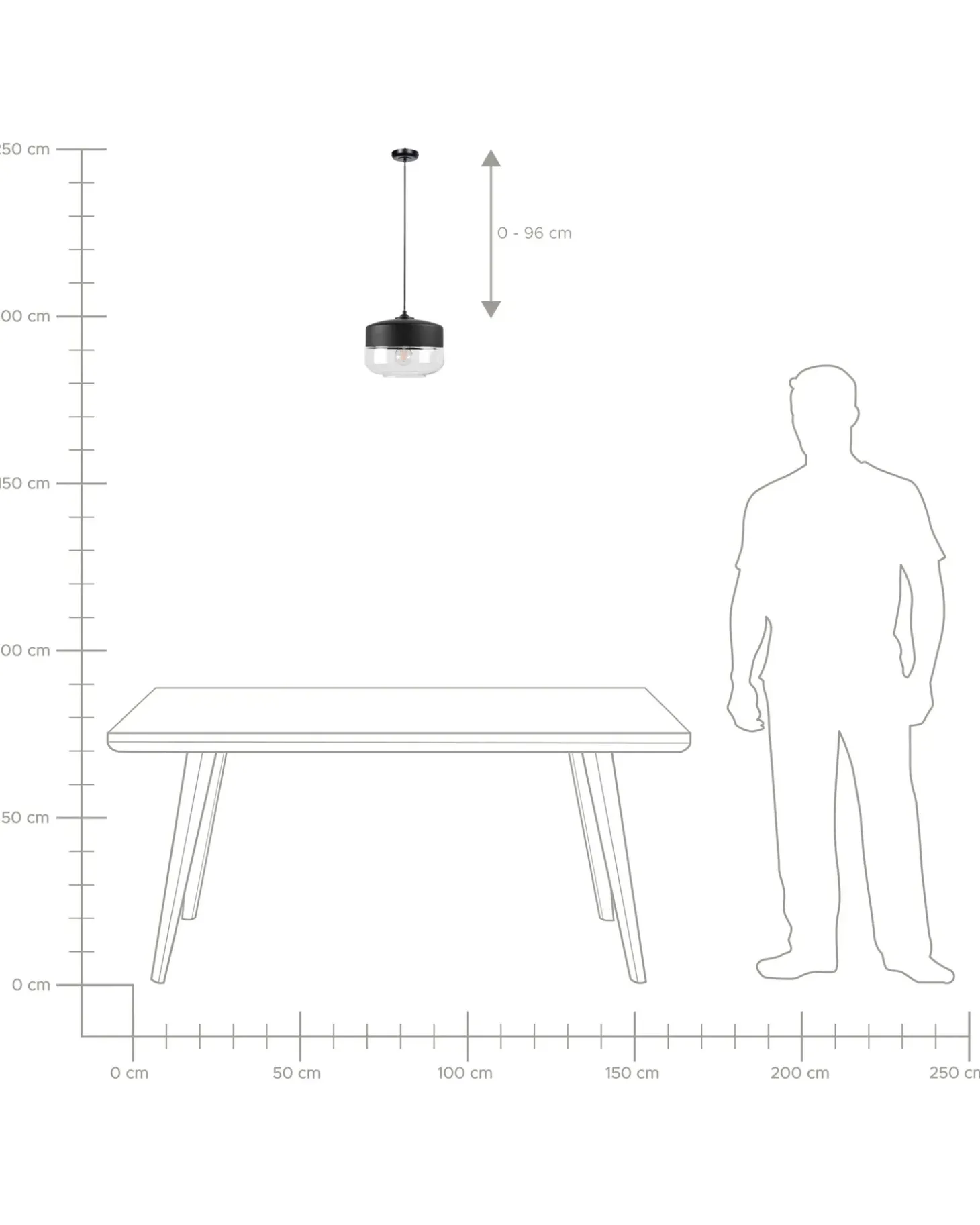 Lampa wisząca MURRAY Szkło Czarny Wszystkie Lampy|Lampy Wiszące