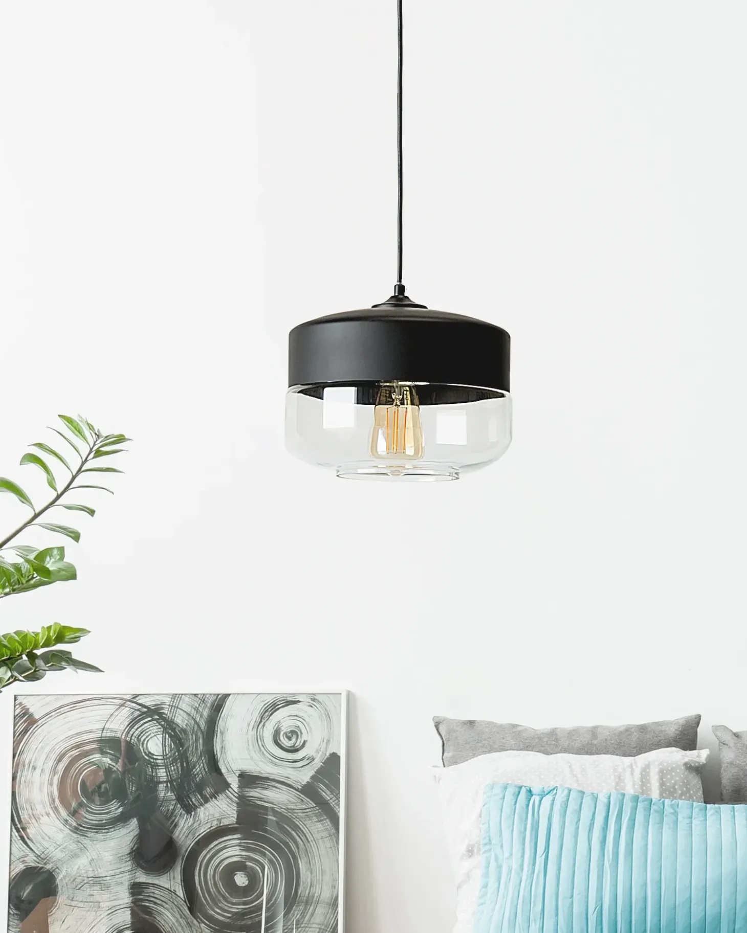 Lampa wisząca MURRAY Szkło Czarny Wszystkie Lampy|Lampy Wiszące