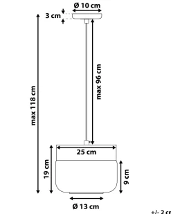 Lampa wisząca MURRAY Szkło Czarny Wszystkie Lampy|Lampy Wiszące