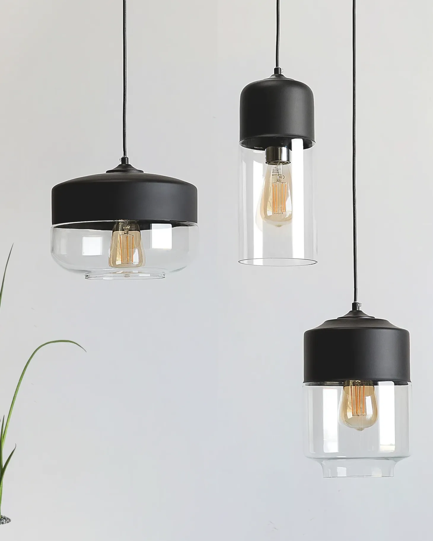 Lampa wisząca MURRAY Szkło Czarny Wszystkie Lampy|Lampy Wiszące