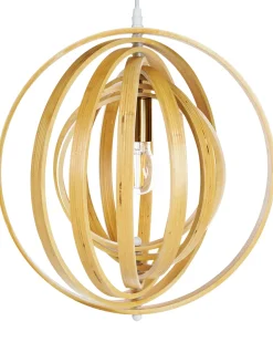 Hot Lampa wisząca MURRELL Drewno topolowe Jasnobrązowy Wszystkie Lampy|Lampy Wiszące