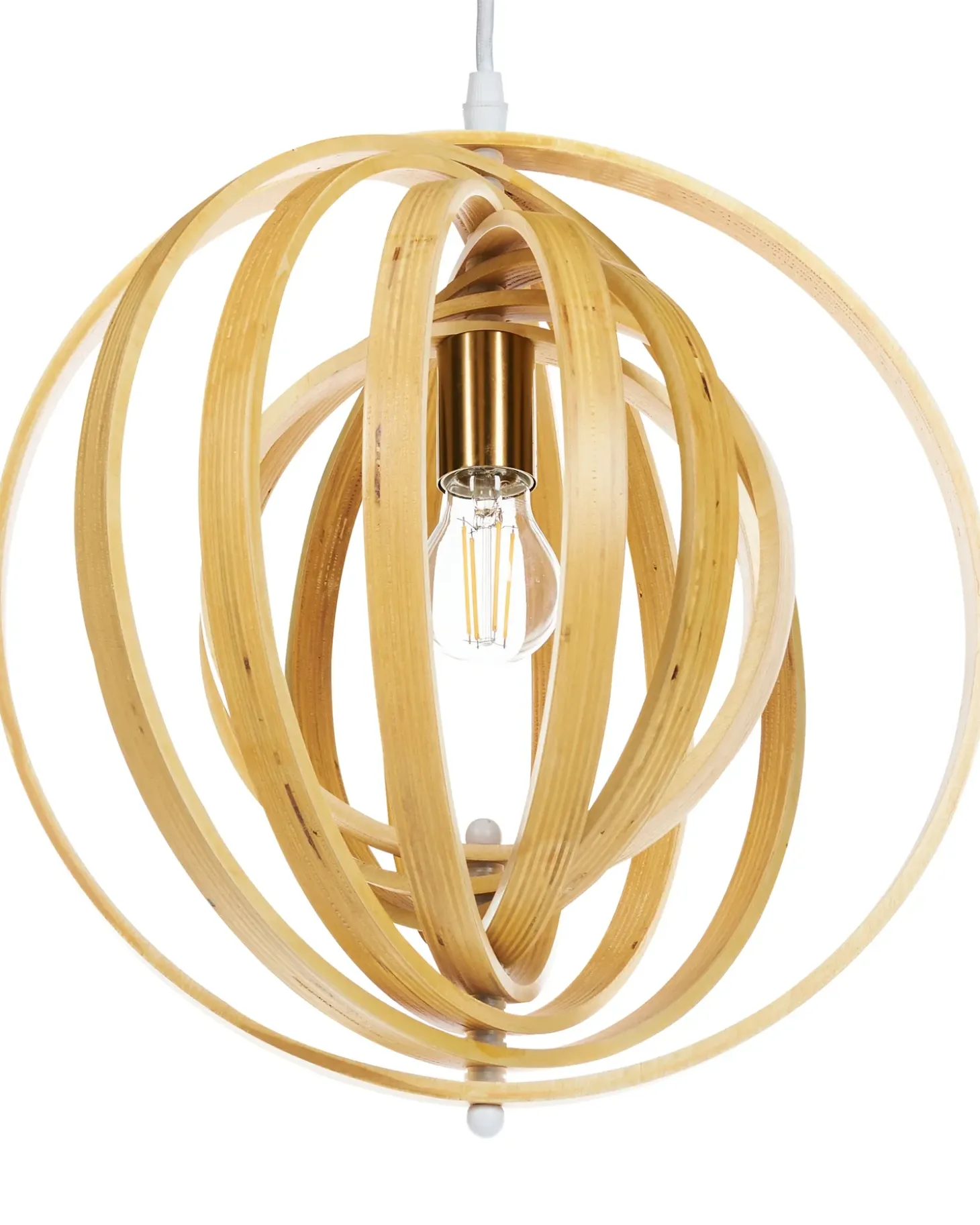 Hot Lampa wisząca MURRELL Drewno topolowe Jasnobrązowy Wszystkie Lampy|Lampy Wiszące