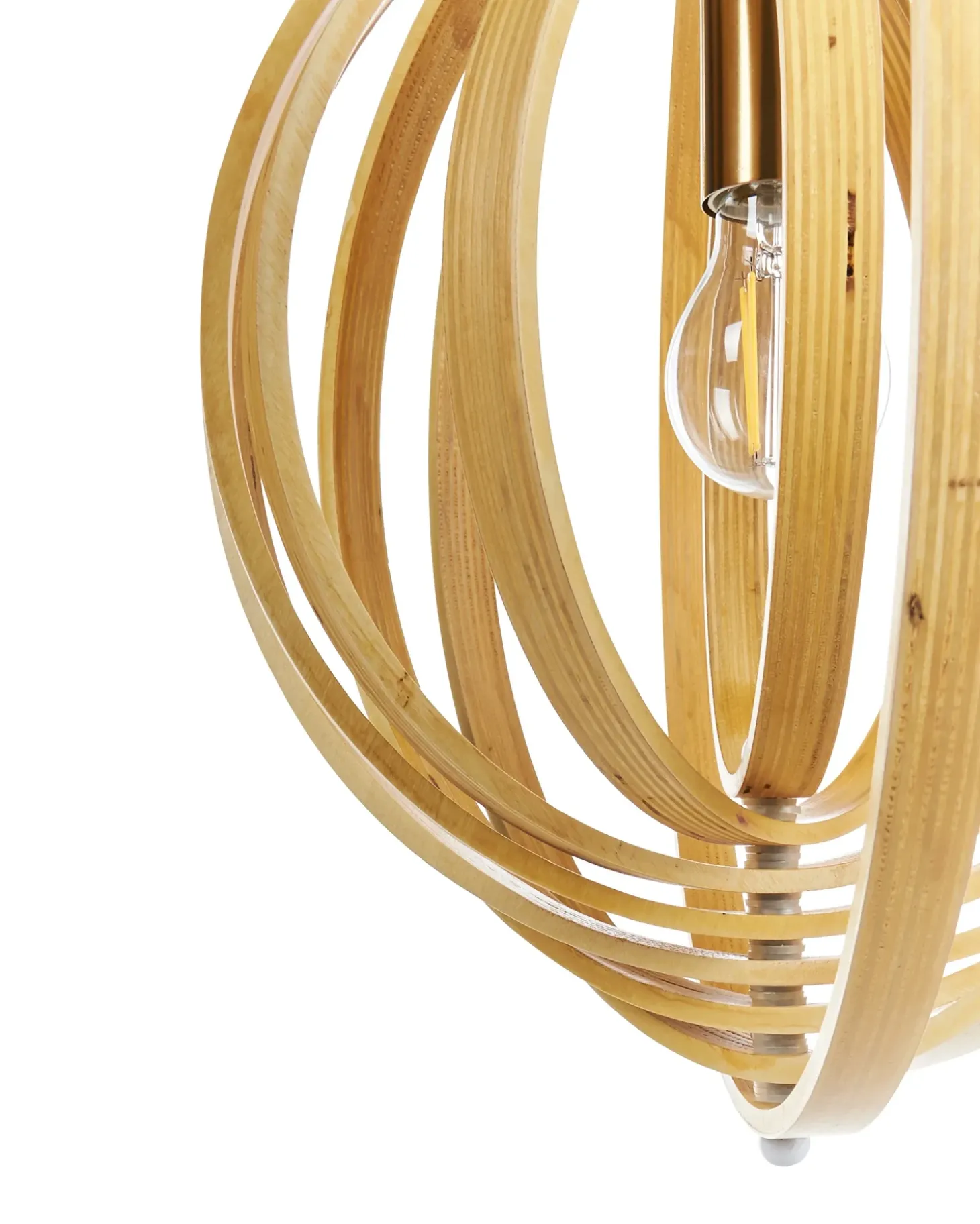 Hot Lampa wisząca MURRELL Drewno topolowe Jasnobrązowy Wszystkie Lampy|Lampy Wiszące