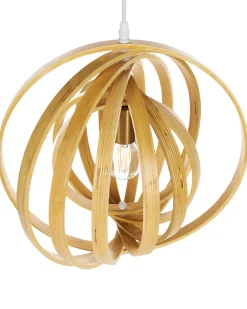 Hot Lampa wisząca MURRELL Drewno topolowe Jasnobrązowy Wszystkie Lampy|Lampy Wiszące