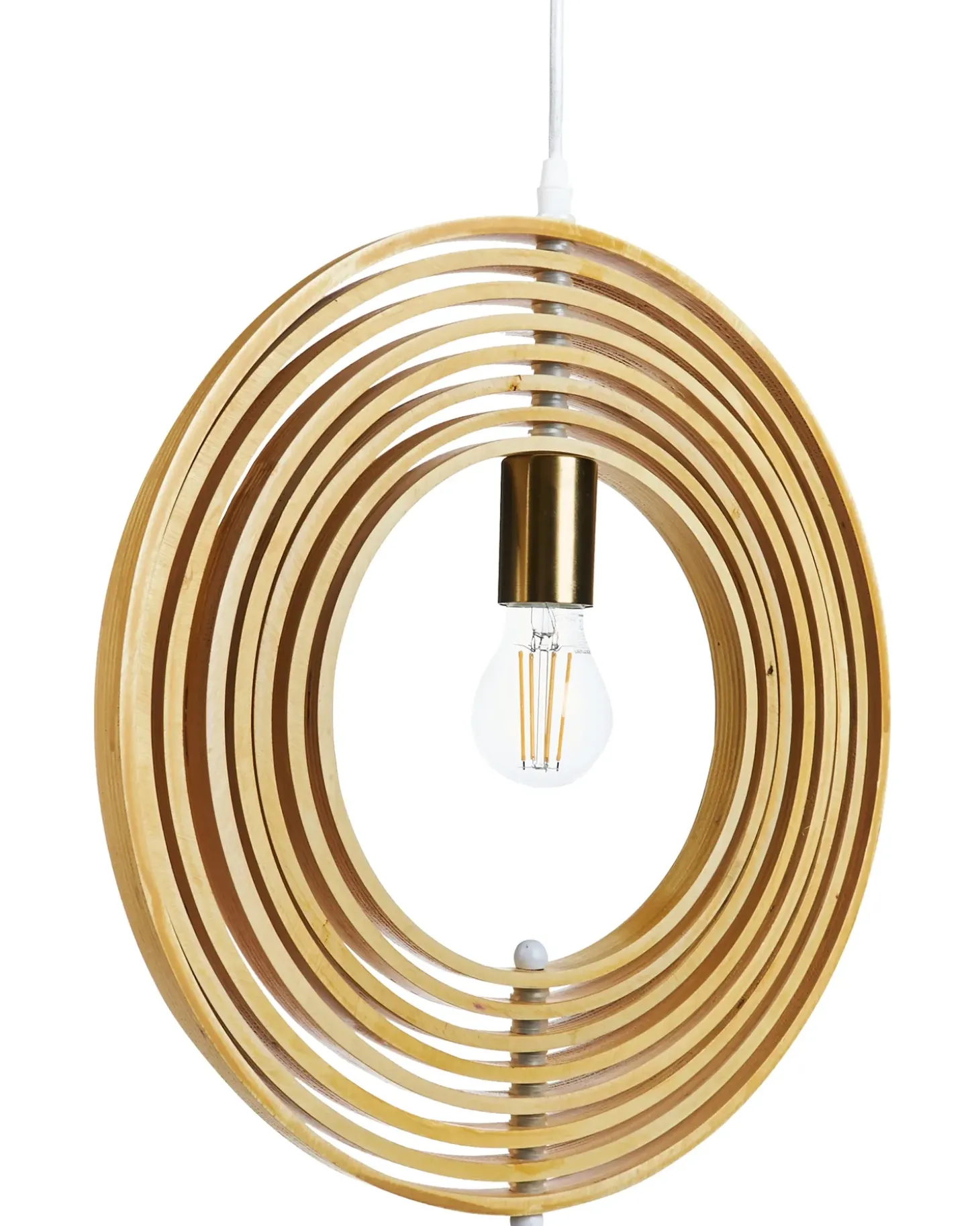 Hot Lampa wisząca MURRELL Drewno topolowe Jasnobrązowy Wszystkie Lampy|Lampy Wiszące