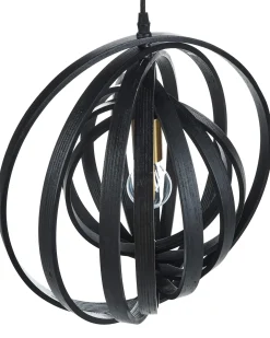 New Lampa wisząca MURRELL Drewno topolowe Czarny Wszystkie Lampy|Lampy Wiszące