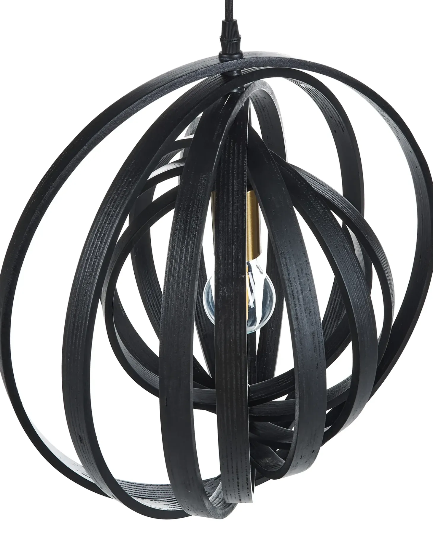 New Lampa wisząca MURRELL Drewno topolowe Czarny Wszystkie Lampy|Lampy Wiszące