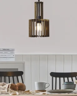 Clearance Lampa wisząca NIARI Ciemnobrązowy Wszystkie Lampy|Lampy Wiszące