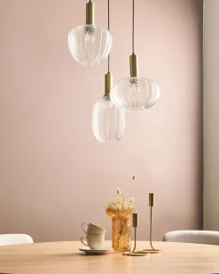 New Lampa wisząca NJORO Szkło Przezroczysty Wszystkie Lampy|Lampy Wiszące