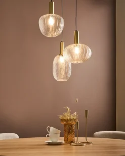New Lampa wisząca NJORO Szkło Przezroczysty Wszystkie Lampy|Lampy Wiszące