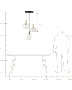 New Lampa wisząca NJORO Szkło Przezroczysty Wszystkie Lampy|Lampy Wiszące