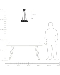 Hot Lampa wisząca OLZA Metal Czarny Wszystkie Lampy|Lampy Wiszące