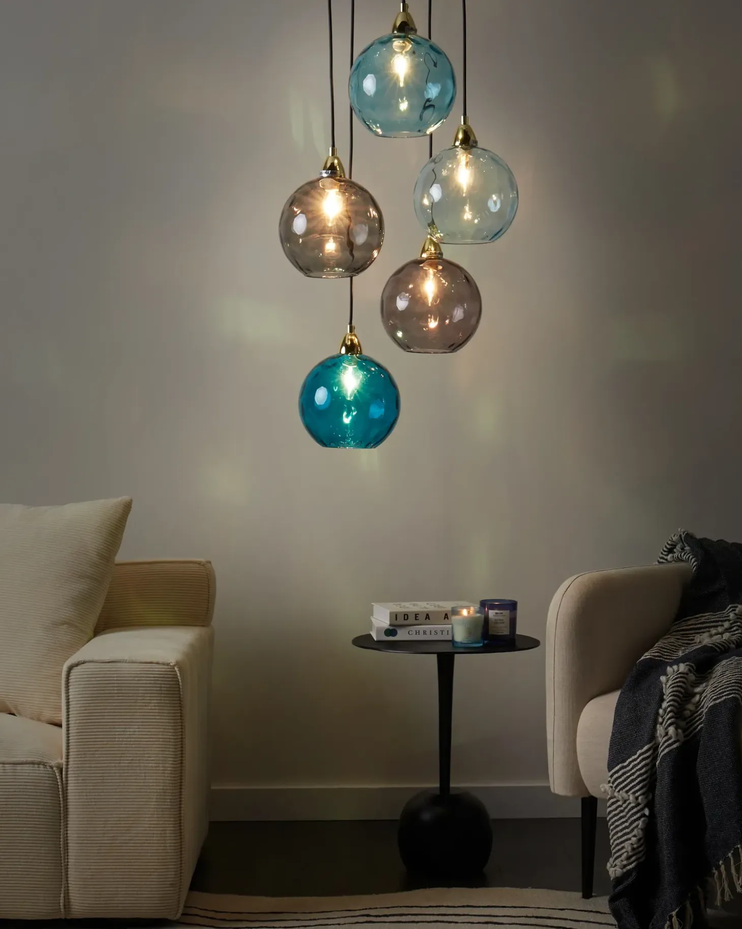 Sale Lampa wisząca PABELLON Szkło Niebieski Wszystkie Lampy|Lampy Wiszące