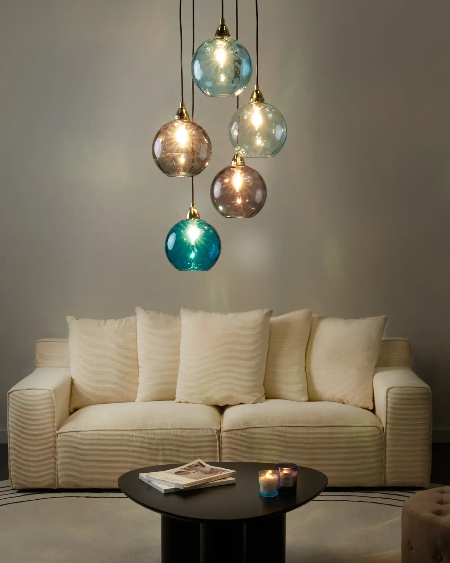 Sale Lampa wisząca PABELLON Szkło Niebieski Wszystkie Lampy|Lampy Wiszące