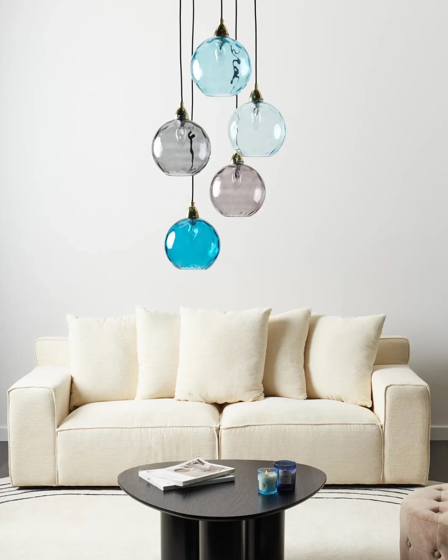 Sale Lampa wisząca PABELLON Szkło Niebieski Wszystkie Lampy|Lampy Wiszące