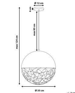 Discount Lampa wisząca PADMA Metal Czarny Wszystkie Lampy|Lampy Wiszące