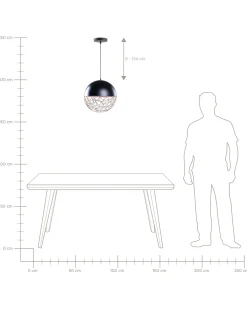 Discount Lampa wisząca PADMA Metal Czarny Wszystkie Lampy|Lampy Wiszące