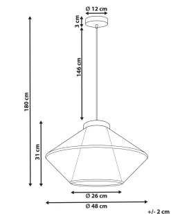 Discount Lampa wisząca PALMETTO Bawełna Wszystkie Lampy|Lampy Wiszące