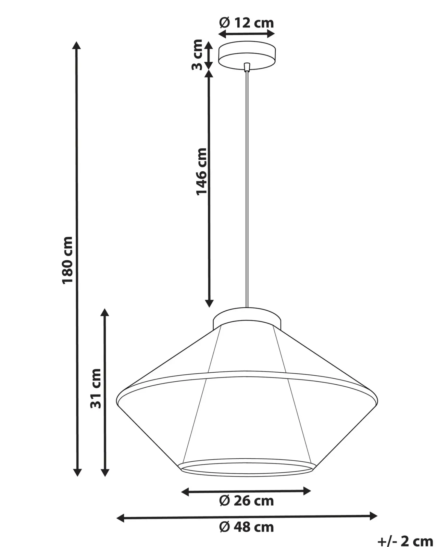Discount Lampa wisząca PALMETTO Bawełna Wszystkie Lampy|Lampy Wiszące