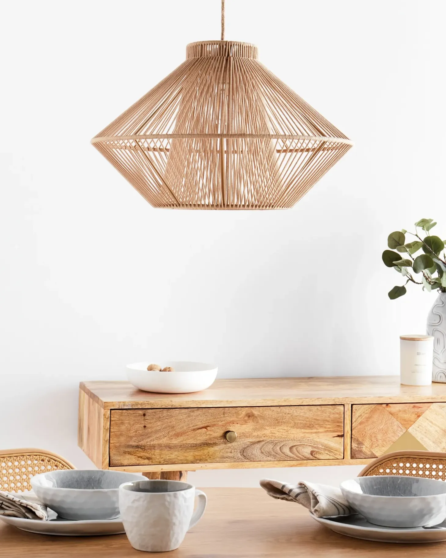 Discount Lampa wisząca PALMETTO Bawełna Wszystkie Lampy|Lampy Wiszące