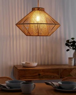 Discount Lampa wisząca PALMETTO Bawełna Wszystkie Lampy|Lampy Wiszące