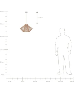 Discount Lampa wisząca PALMETTO Bawełna Wszystkie Lampy|Lampy Wiszące