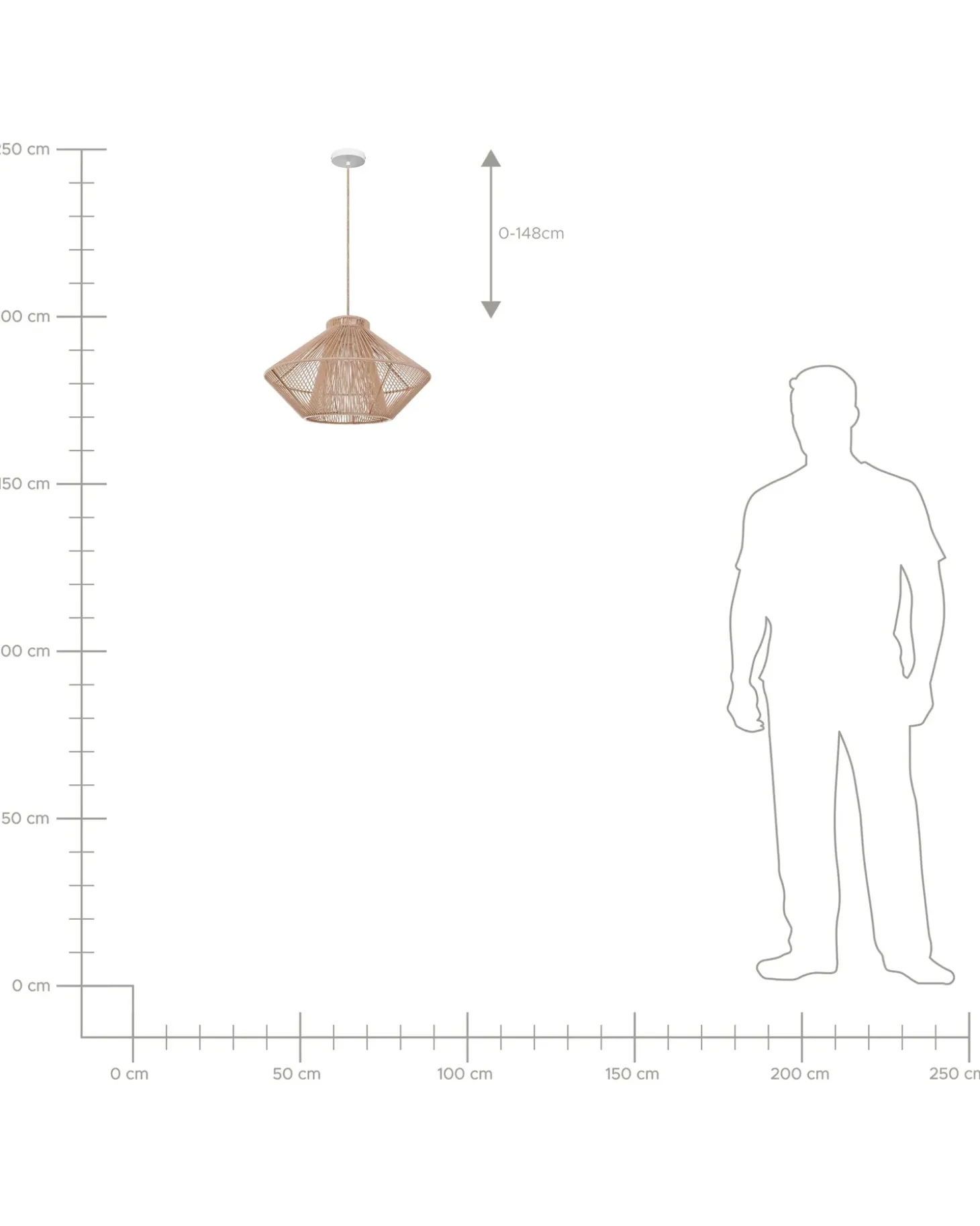 Discount Lampa wisząca PALMETTO Bawełna Wszystkie Lampy|Lampy Wiszące