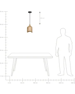 Clearance Lampa wisząca PANDU Drewno mango Jasno Wszystkie Lampy|Lampy Wiszące