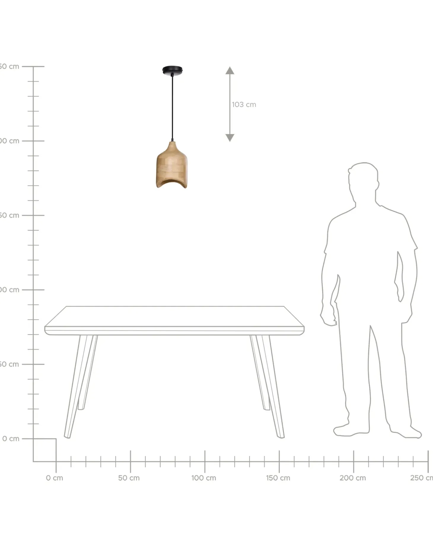 Clearance Lampa wisząca PANDU Drewno mango Jasno Wszystkie Lampy|Lampy Wiszące