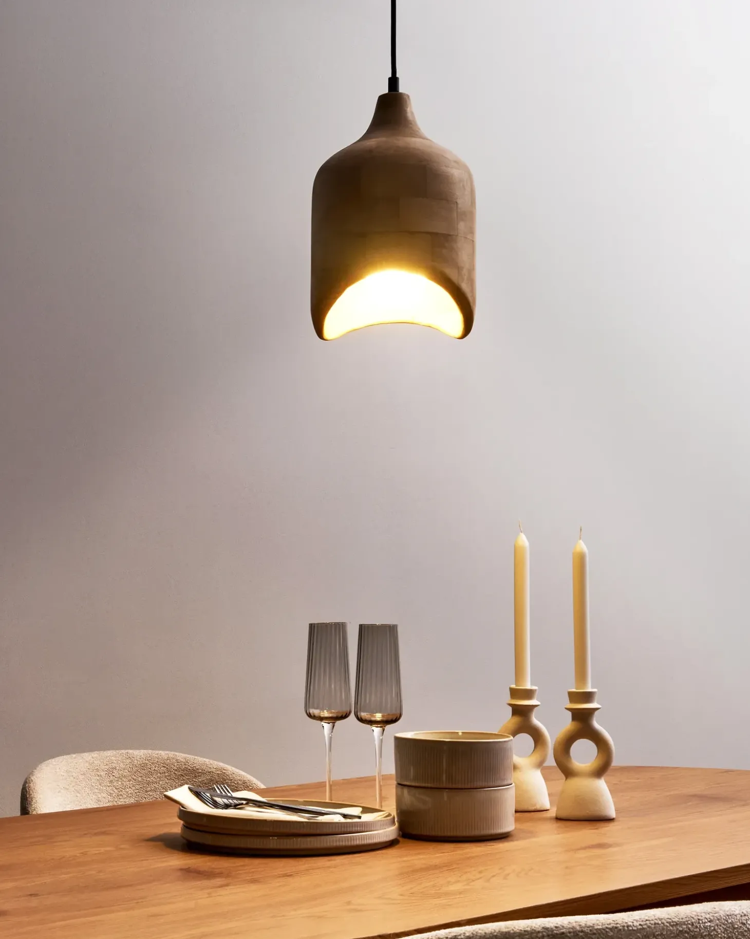 Clearance Lampa wisząca PANDU Drewno mango Jasno Wszystkie Lampy|Lampy Wiszące