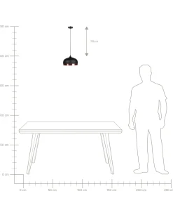 Online Lampa wisząca PARINA Metal Czarny Wszystkie Lampy|Lampy Wiszące