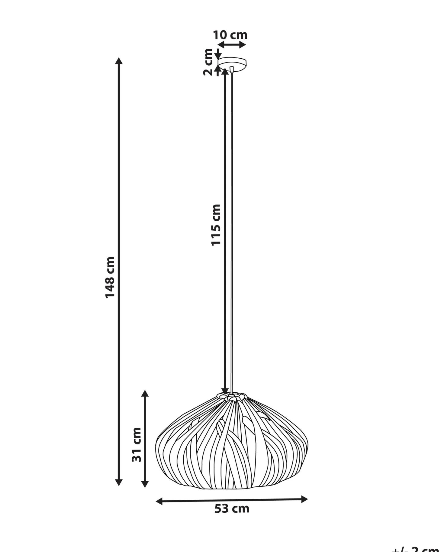 Lampa wisząca PASOS Hiacynt wodny Naturalny