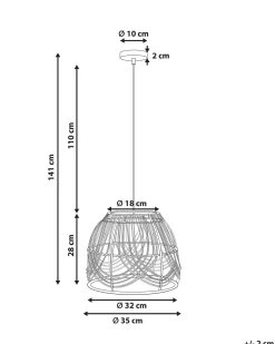 Sale Lampa wisząca POSTRERO Rattan Wszystkie Lampy|Lampy Wiszące