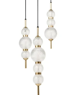 Outlet ARAS LED Szkło Złoty Wszystkie Lampy|Lampy Wiszące