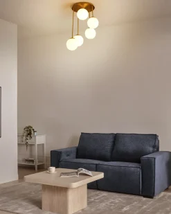 Lampa wisząca 5-punktowa RIANA Metal Mosiężny