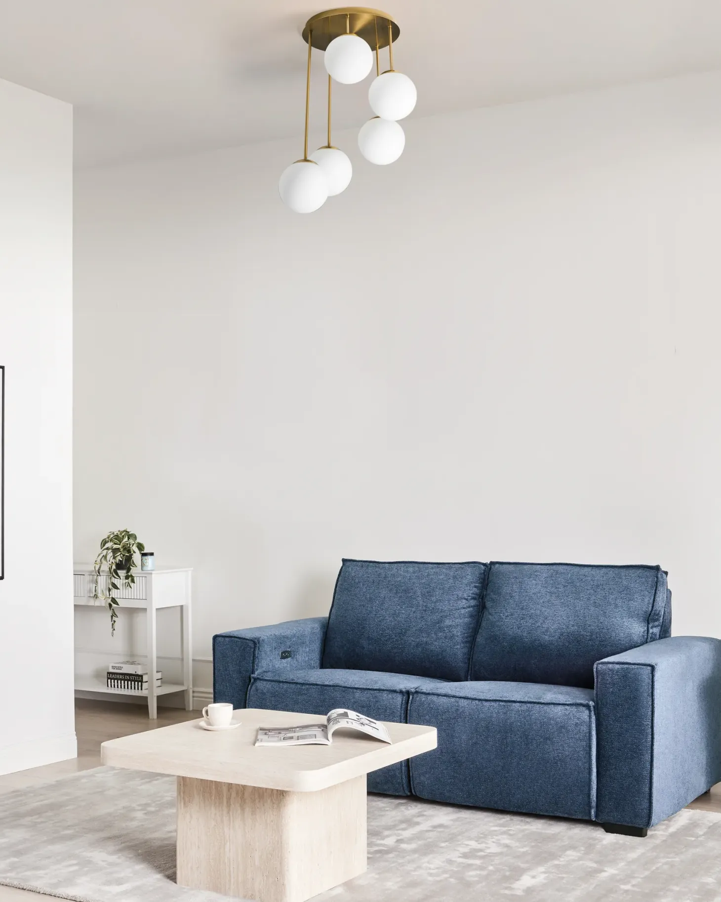 Lampa wisząca 5-punktowa RIANA Metal Mosiężny