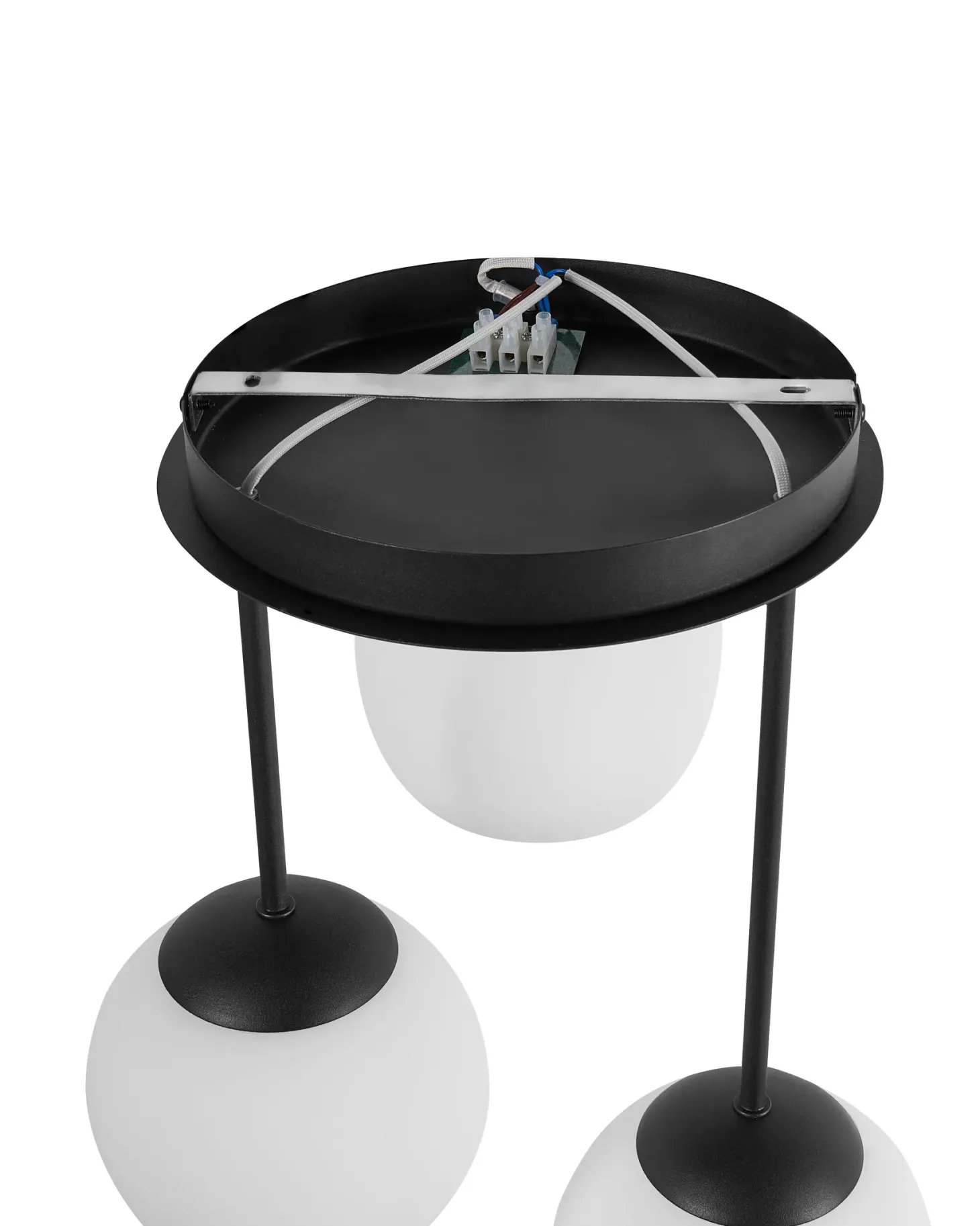Lampa wisząca 3-punktowa RIANA Szkło Czarny