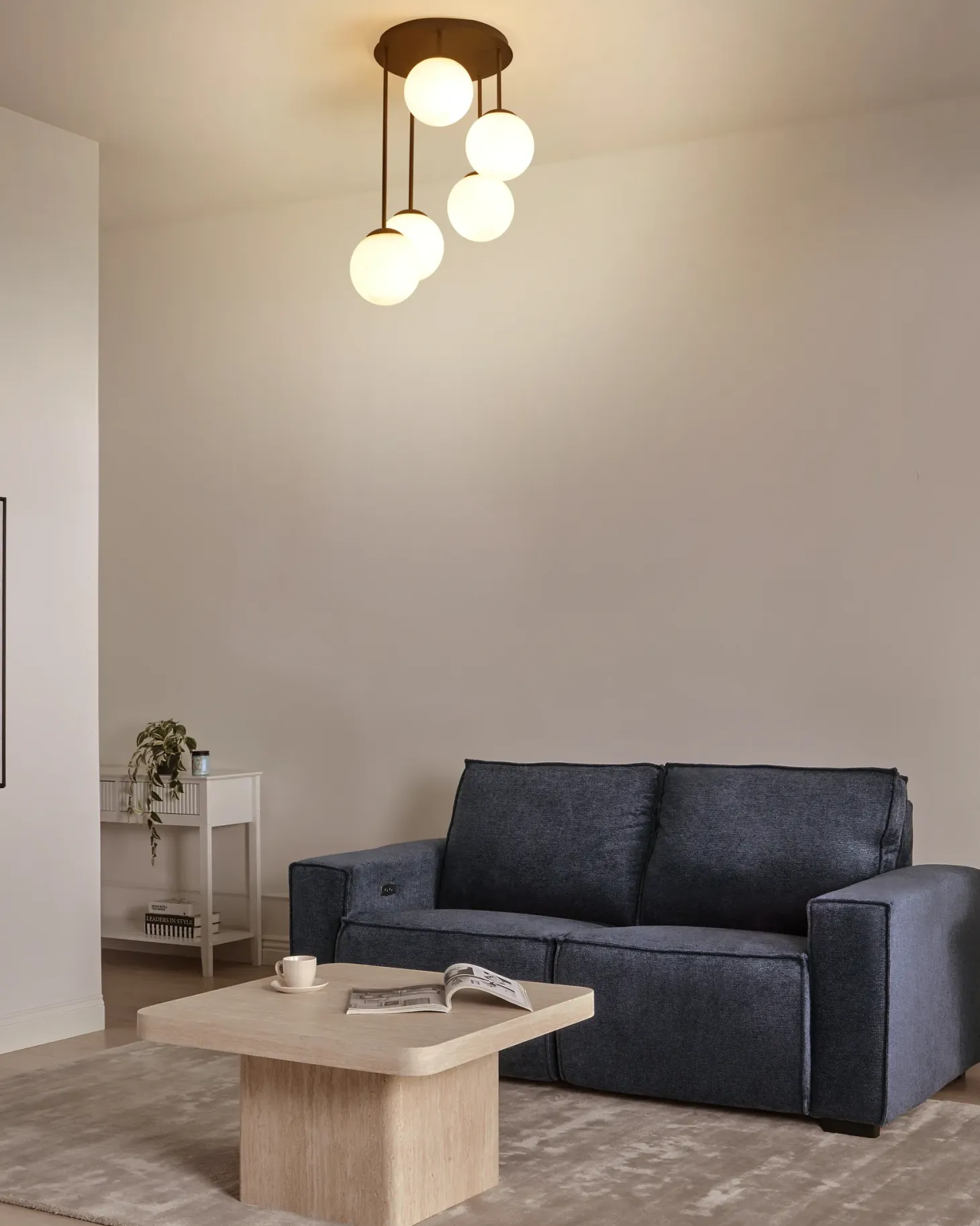 Lampa wisząca 5-punktowa RIANA Szkło Czarny