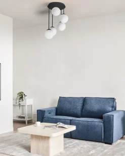 Lampa wisząca 5-punktowa RIANA Szkło Czarny