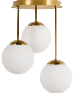 Lampa wisząca 3-punktowa RIANA Szkło Metal Mosiężny