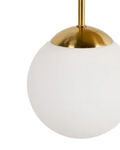 Lampa wisząca 3-punktowa RIANA Szkło Metal Mosiężny