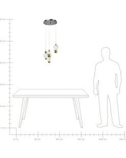 New SORA LED Szkło Złoty Wszystkie Lampy|Lampy Wiszące