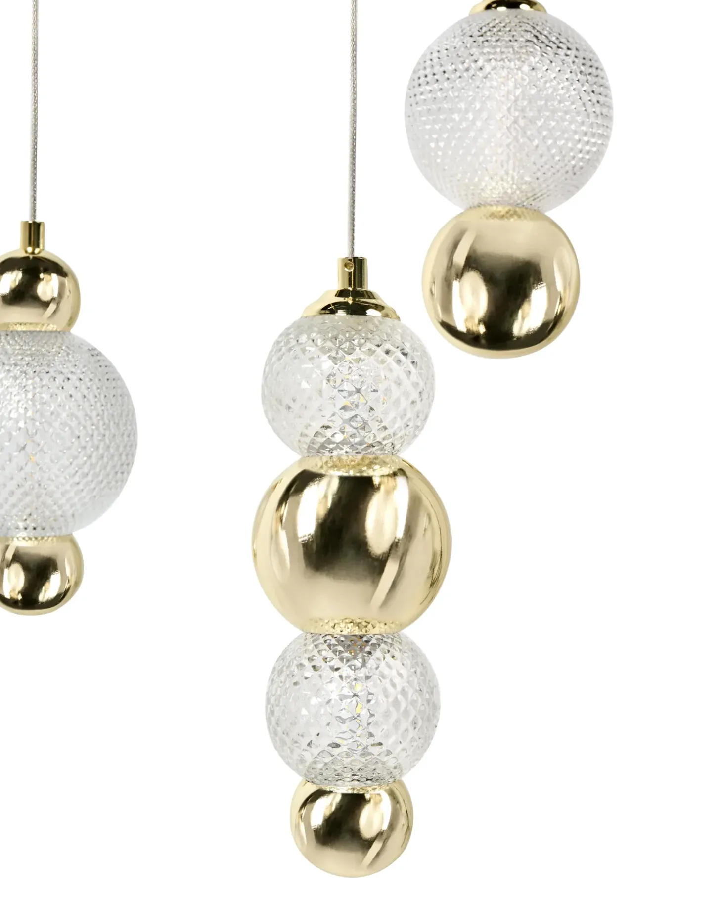 New SORA LED Szkło Złoty Wszystkie Lampy|Lampy Wiszące