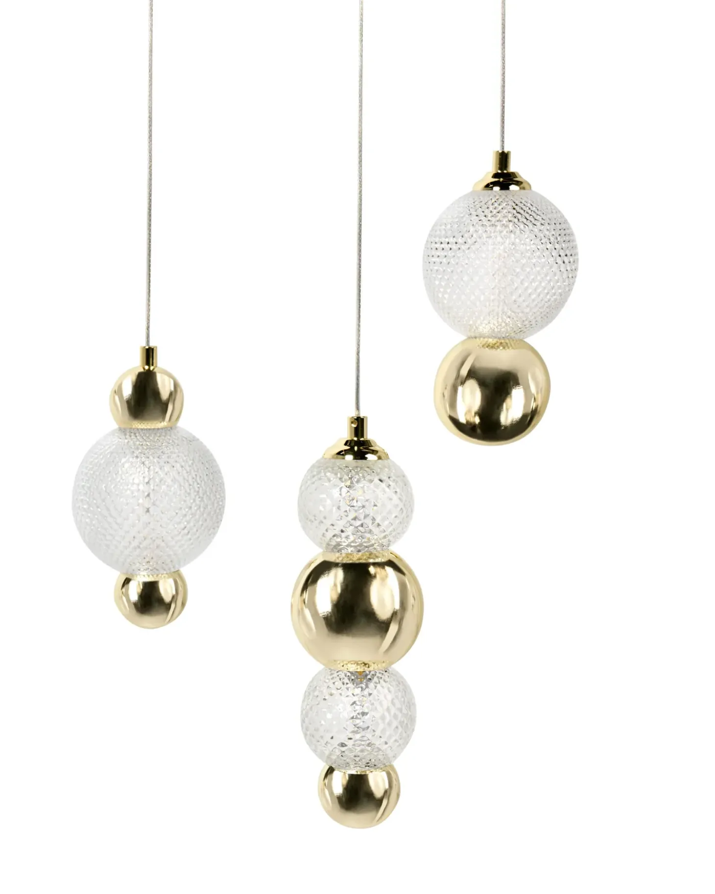 New SORA LED Szkło Złoty Wszystkie Lampy|Lampy Wiszące