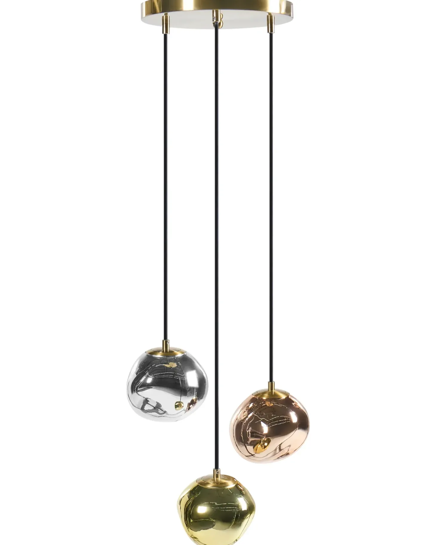 Outlet Lampa wisząca 3-punktowa TSHUAPA Szkło Wszystkie Lampy|Lampy Wiszące