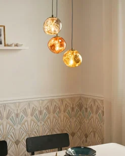 Outlet Lampa wisząca 3-punktowa TSHUAPA Szkło Wszystkie Lampy|Lampy Wiszące